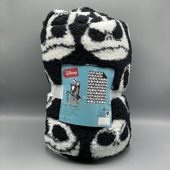 The Nightmare Before Christmas Jack Skellington Sherpa Throw Blanket 60x 90 NEW